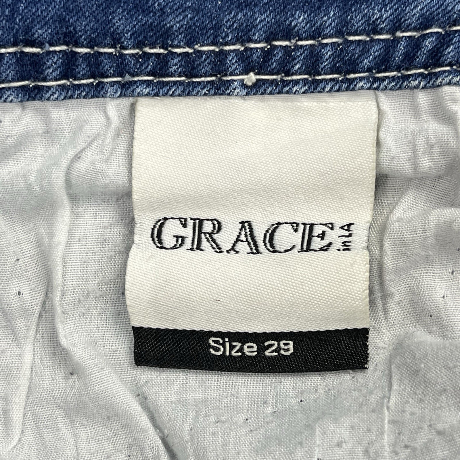 Grace in LA Womens 29 Embellished Jeans Bootcut Dreamcatcher Feathers Rhinestone