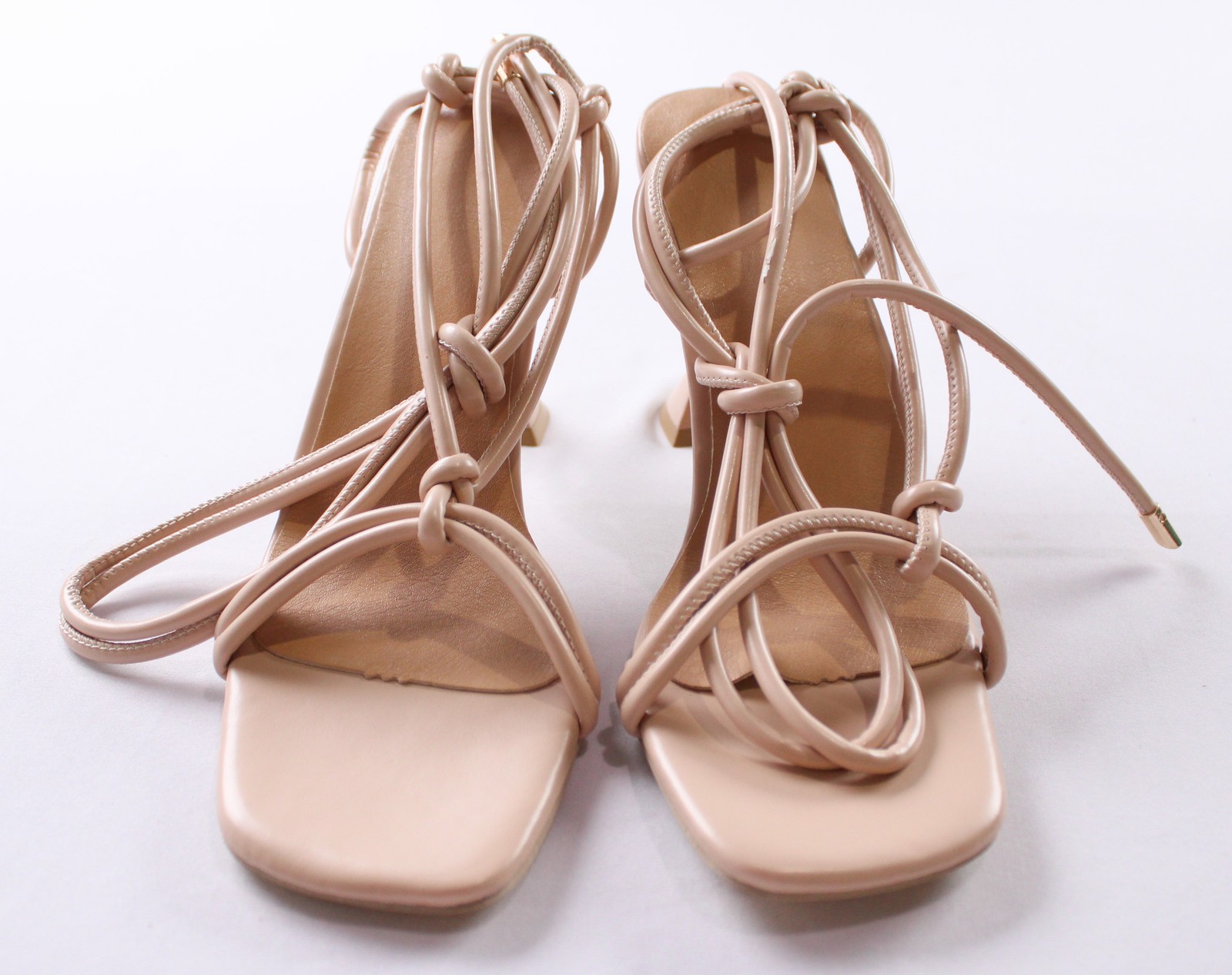 Micas Women’s Tie Ankle High Heeled Sandals CD4 Wheat Size US:10 EU:41