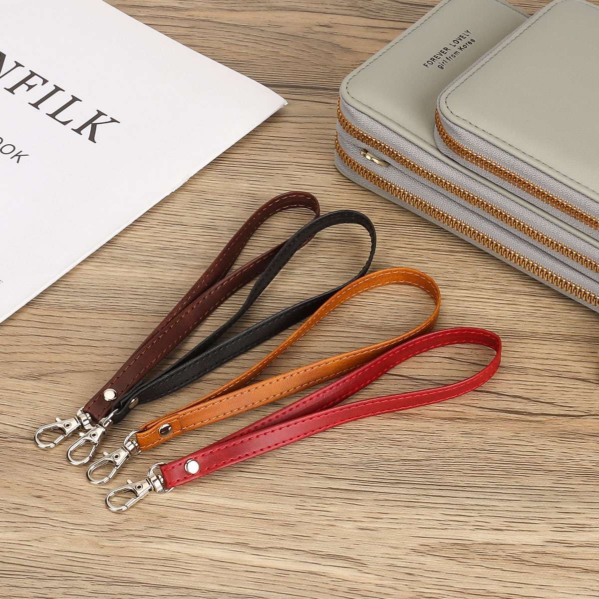 USA Leather Buckle Wrist Strap Replacement Hands-Free Wristlet for Purse Wallets