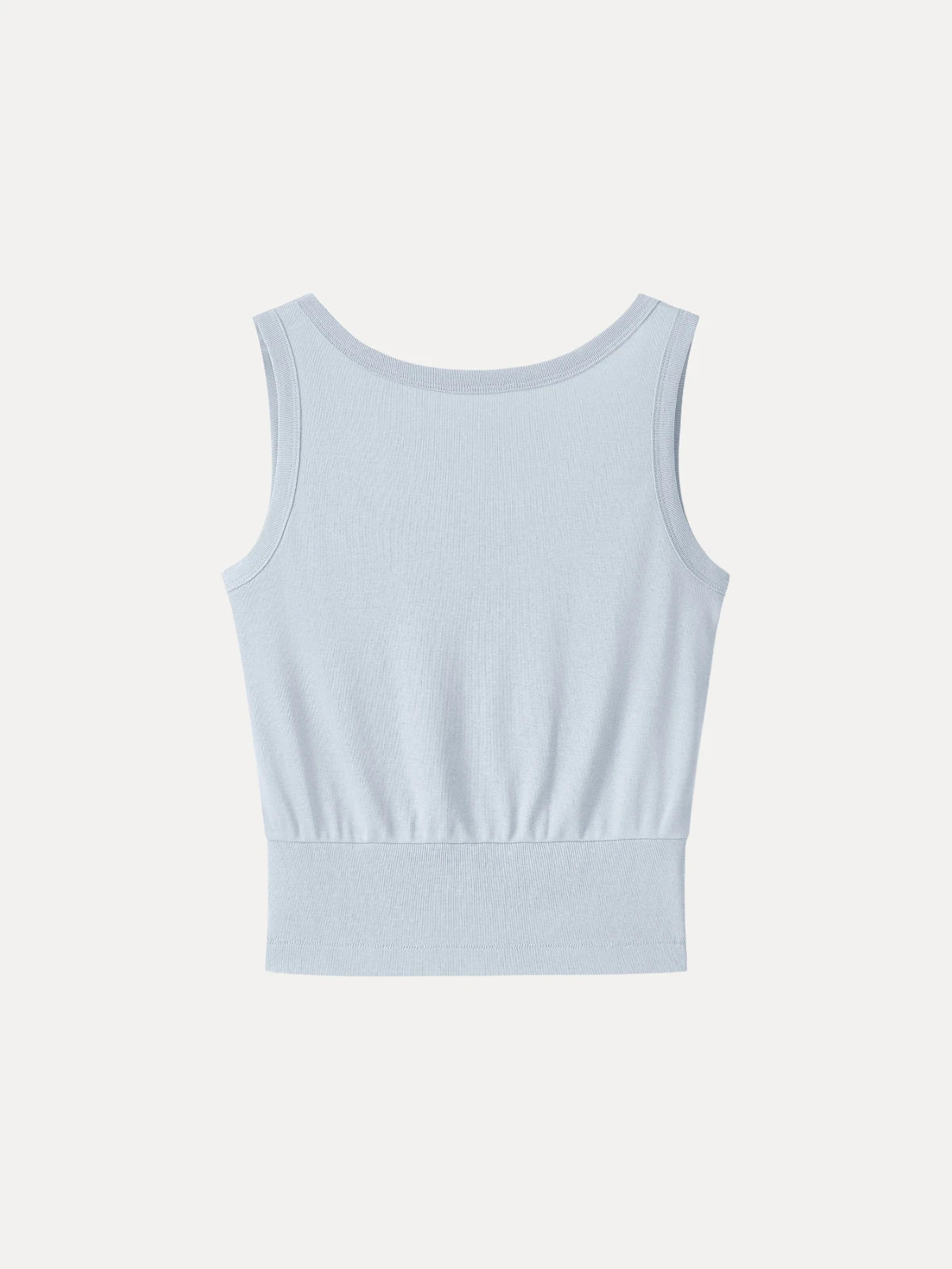 OGL Cotton-Linen Blend Reversible Boatneck Low Back Top