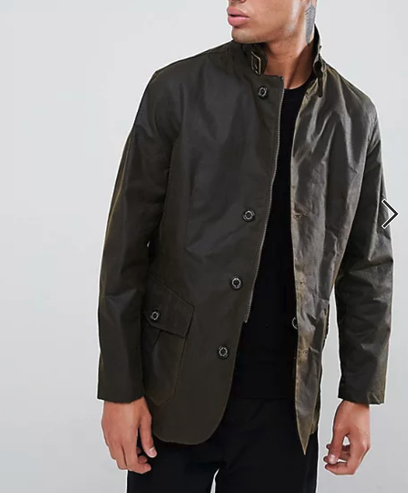 BARBOUR LUTZ Waxed Jacket Olive Rugged Sophistication MSRP$520 British Luxury