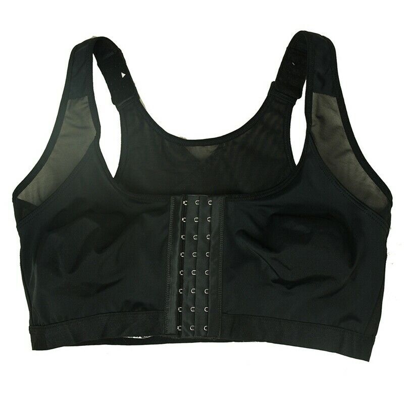 Womens Full Coverage Front Closure Adjustable Bra Wire Free Back Support Posture