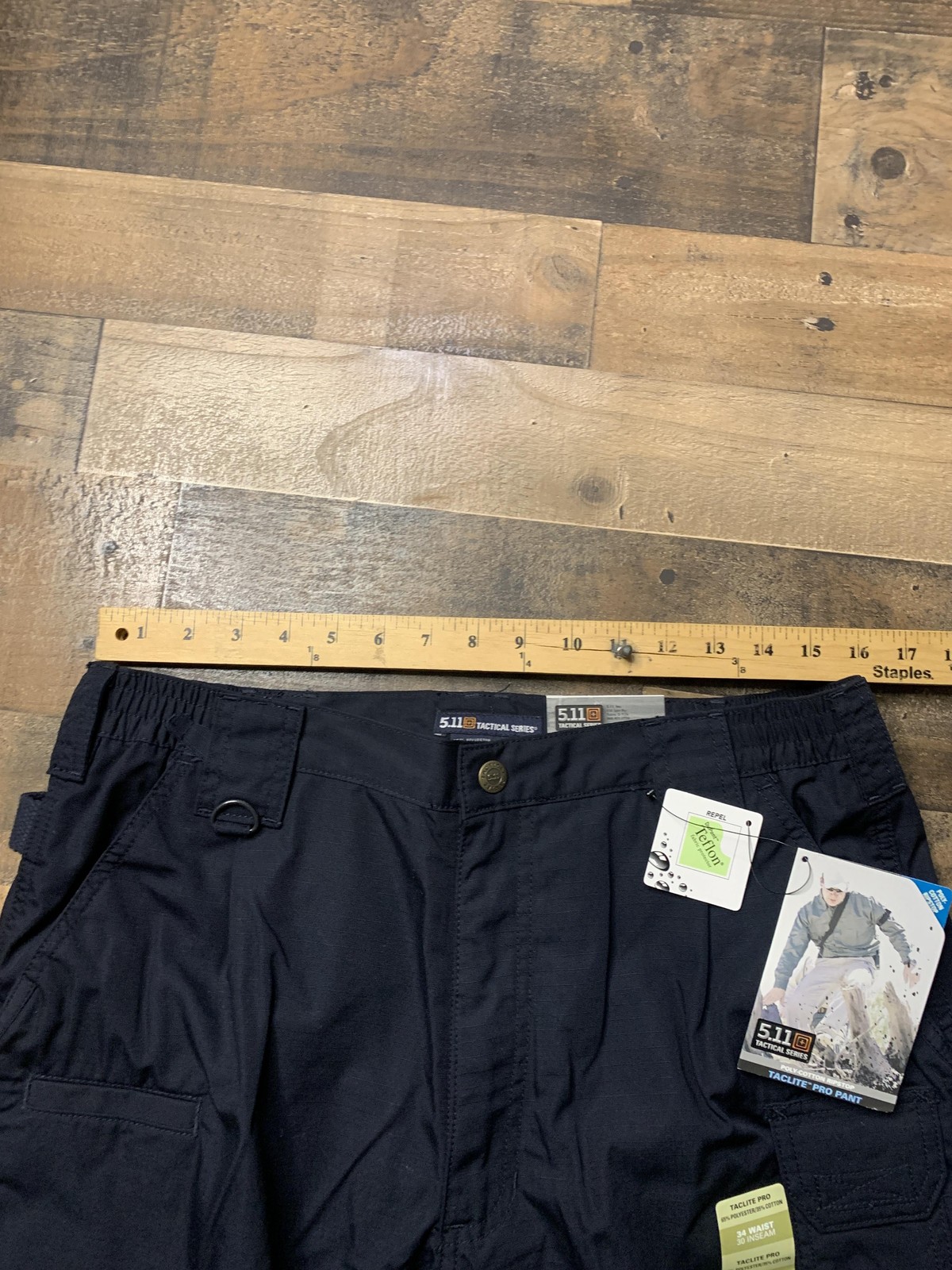 5.11 Tactical Pants Mens 34×30 Blue Taclite Pro Cargo Elastic Waist Work Ripstop