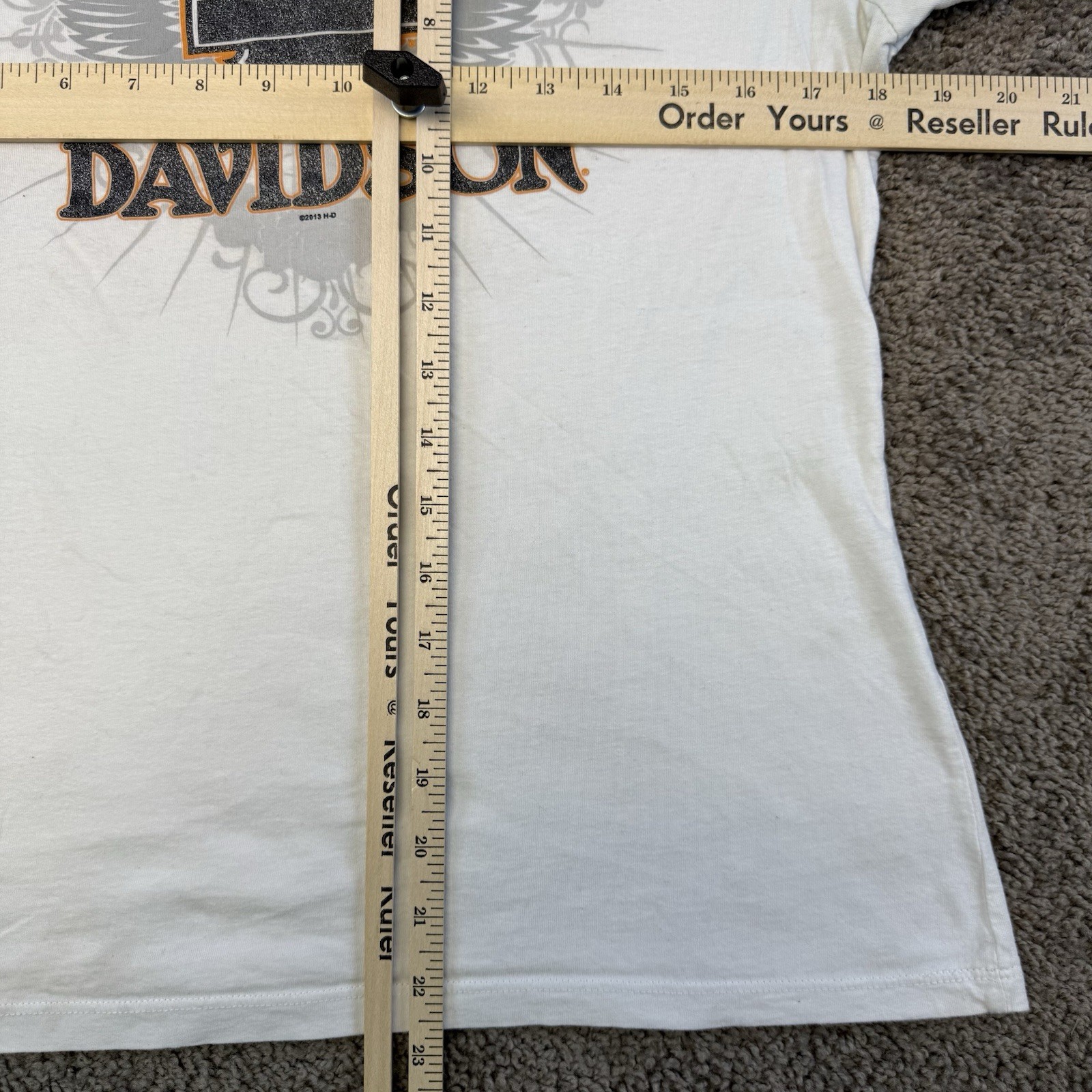 Harley Davidson T-Shirt Womens Large White Rhinestone Dubai United Arab Emirates