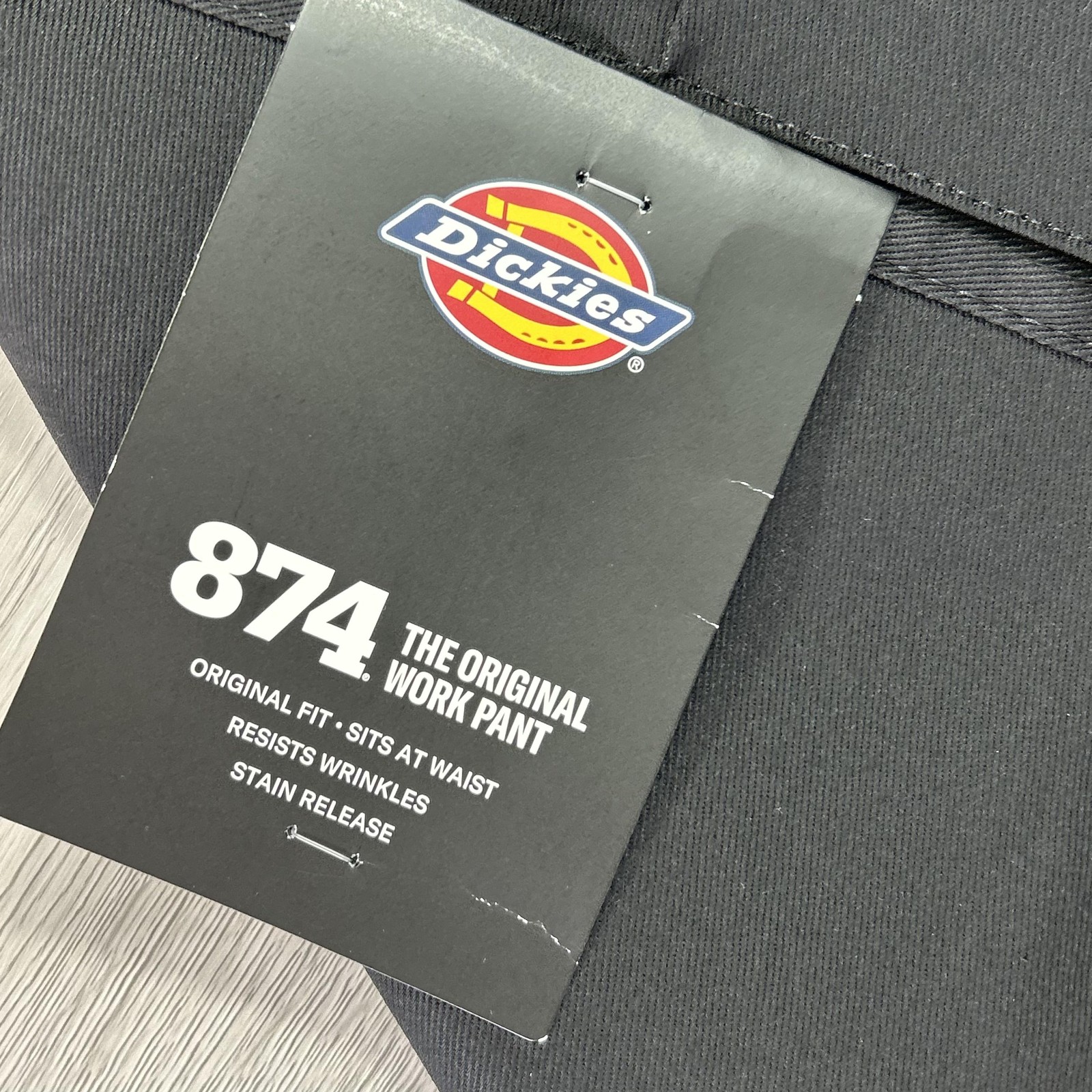 NEW Dickies 874 Original Work Pants Mens 34×28 Black Regular Fit Chino Workwear