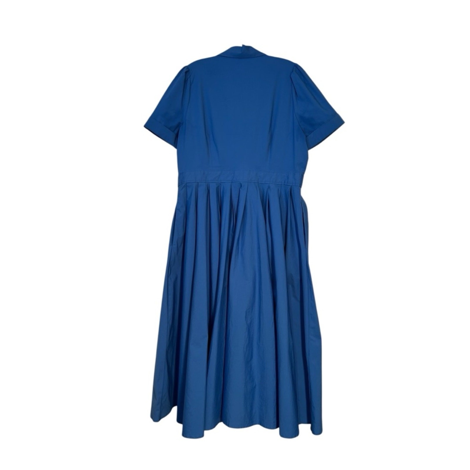 Alexis Dress Blue Short-Sleeve Button Front Fit-and-Flare Size XL Shirtdress