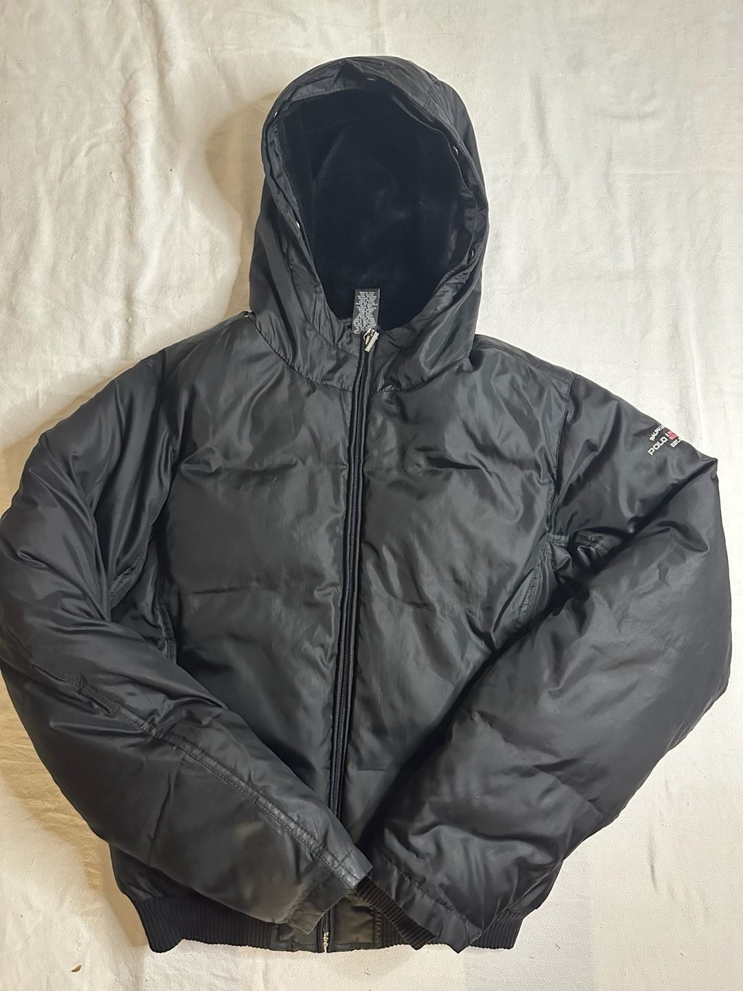 Polo Jeans Co. Ralph Lauren Black Hooded Down Puffer Jacket