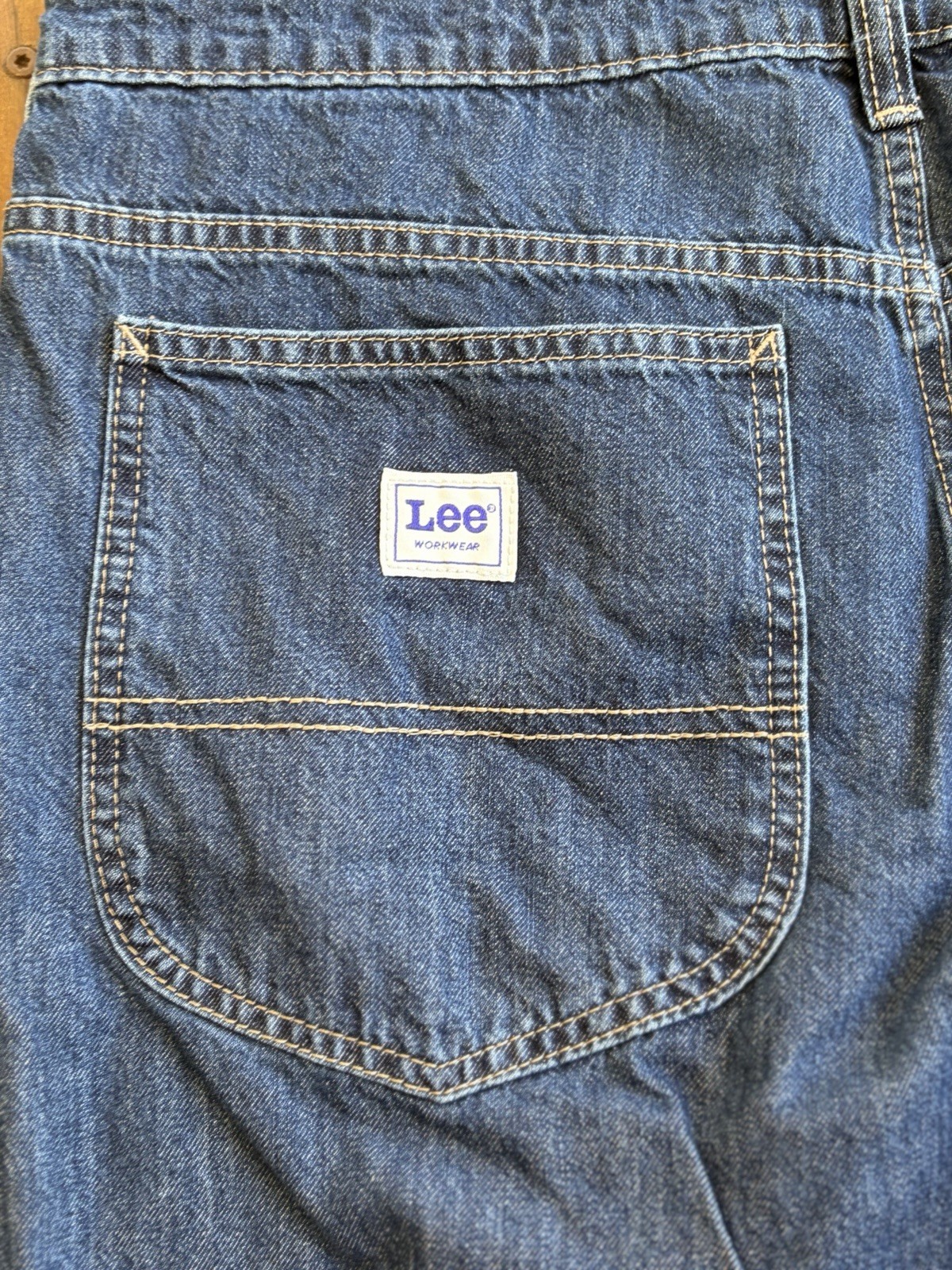 Lee Workwear Denim Overalls Men’s Medium Dark Wash Carpenter Bib Jeans