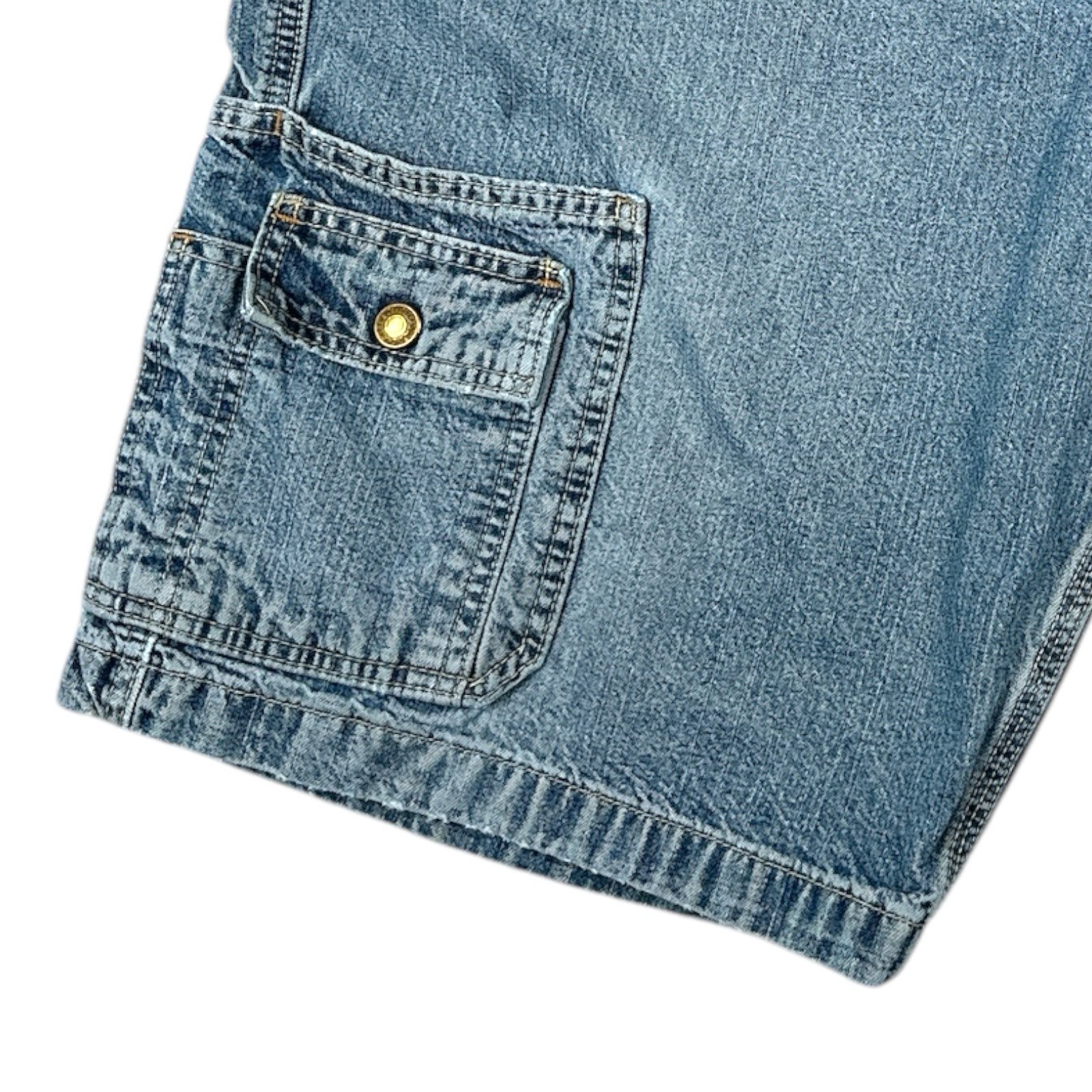 Vintage Y2K Levis Cargo Shorts Baggy Denim Mens 40 Relaxed Hip Hop Grunge 90s