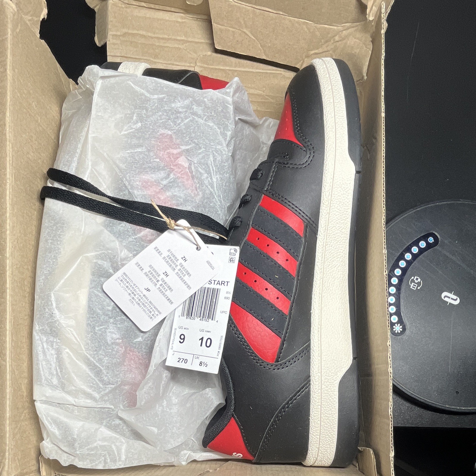 adidas Break Start Men’s Black/Red/White Colorblock Low Top Lace-Up Sneaker