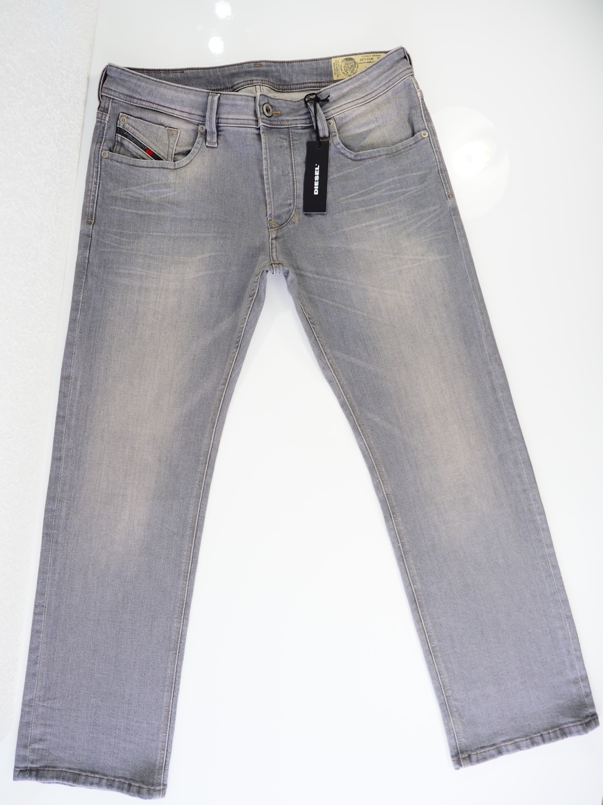 Diesel Larkee Grey Jeans W33 L30 Wash RB008 STRETCH REGULAR STRAIGHT 33W 30L