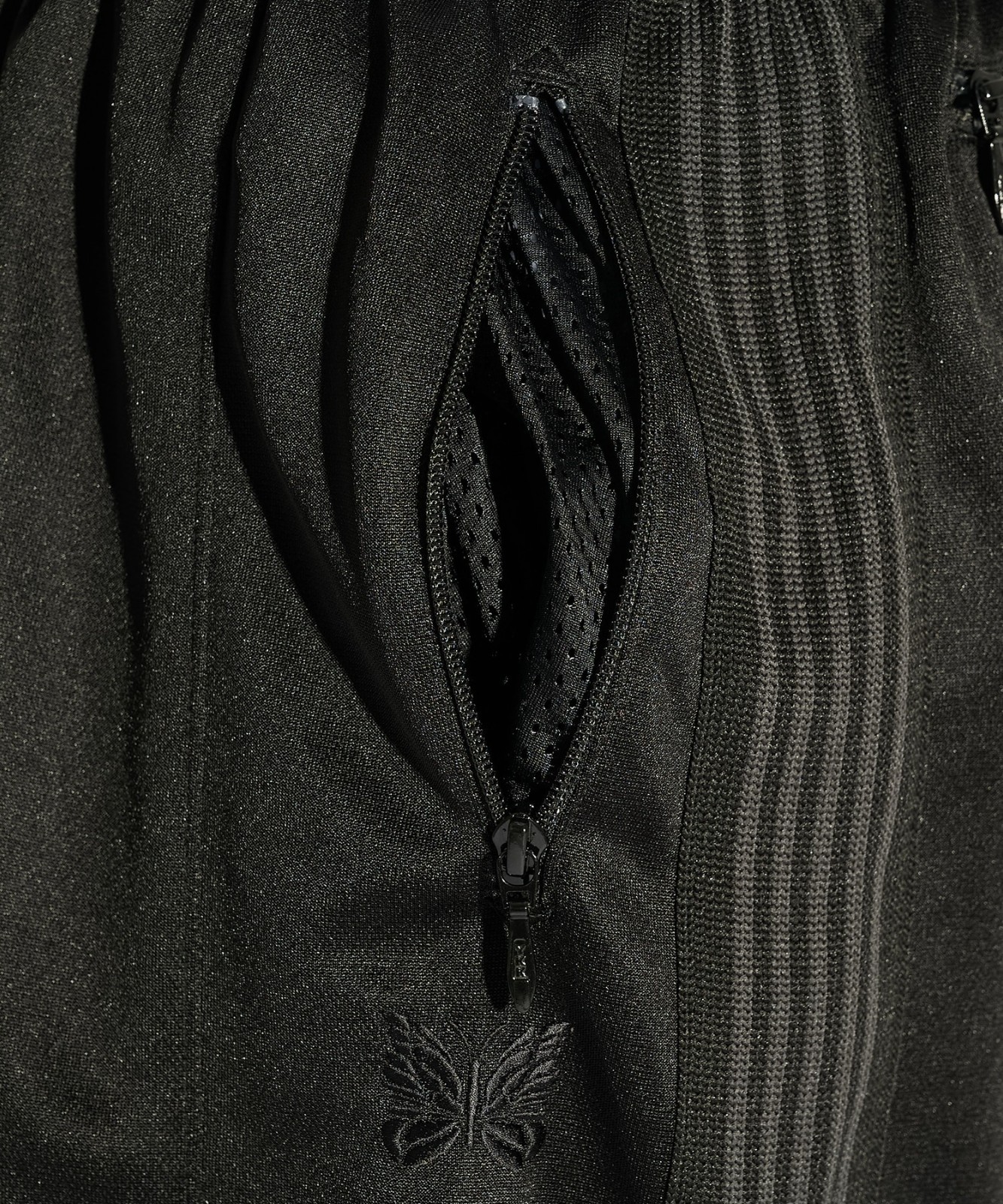 Needles Studious exclusive H.D. Track Poly Smooth Black×grey new from Japan