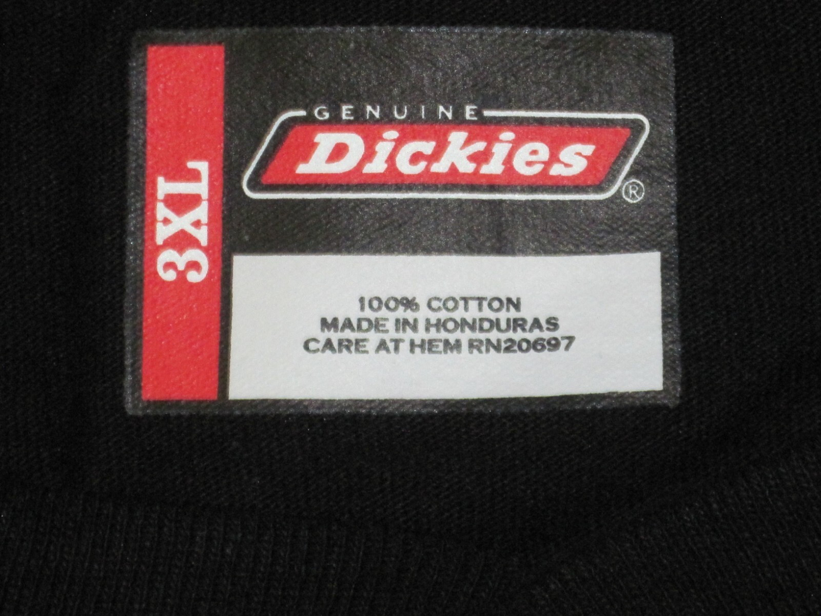Big & Tall Dickies Black Heavyweight 3 Button Henley T-Shirt Size 3XL NWT