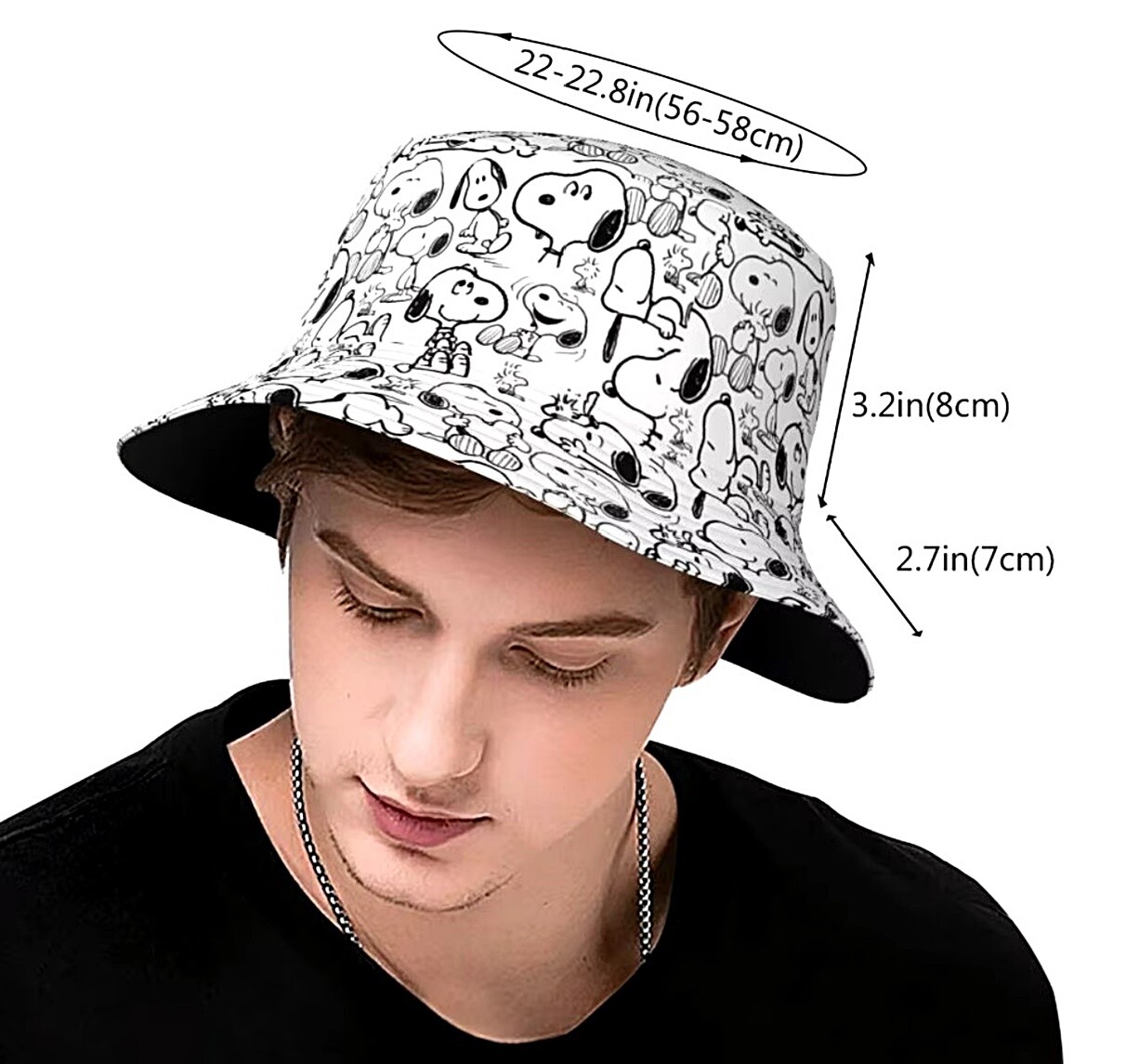 Snoopy the Beagle Dog All-Over Print Adult Size Bucket Hat