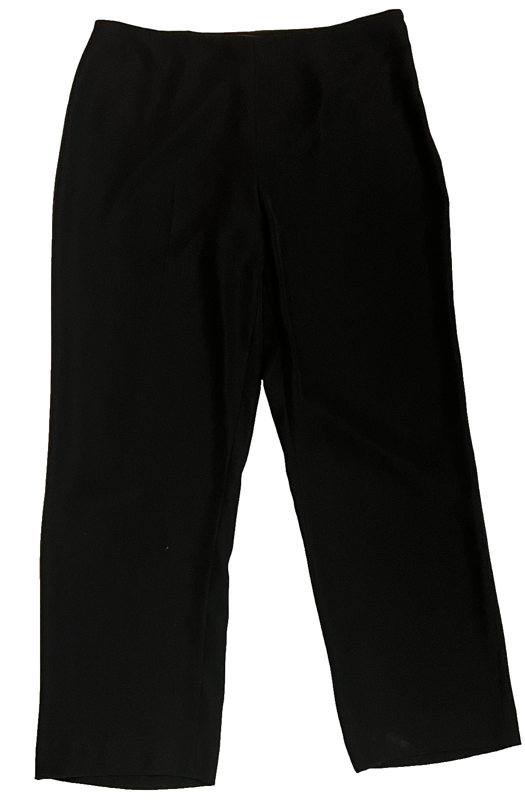 Vtg 90s Company Ellen Tracy Womens Black Flat Front Dress Pants Side Zip Size 12