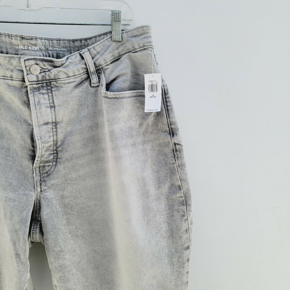 Old Navy Women’s High-Waisted Straight Leg Jeans Gray