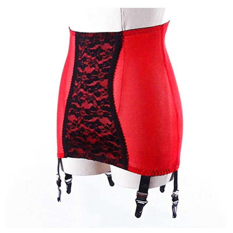 USA High Waist Open Bottom Lace Designer Floral Retro Sexy Suspender Belt