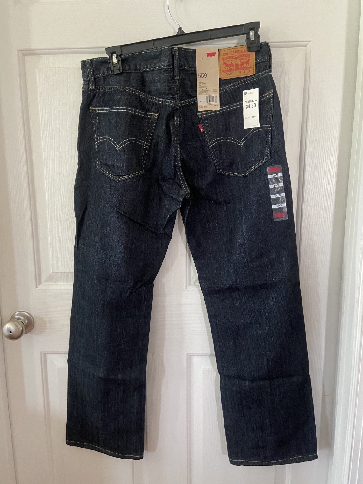 Levi’s 559 Relaxed Straight Fit Men’s Jeans Dark Wash Denim Size 34×30 NWT