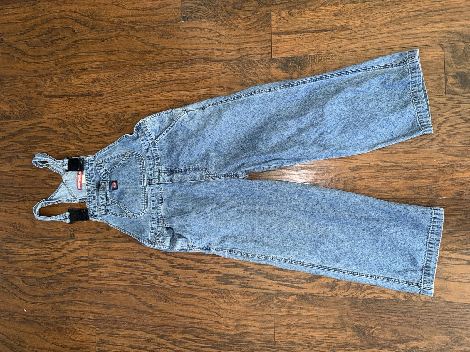 UnionBay Men’s Blue Denim Bib Overalls Adjustable Waist 27W S Logo P#9807