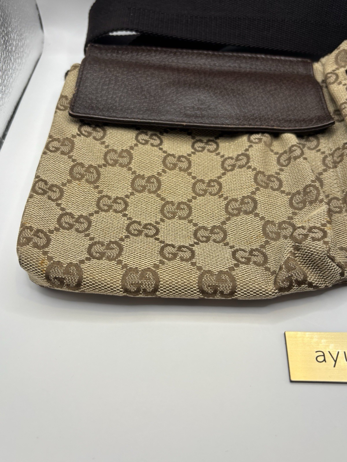 GUCCI Auth GG Waist Pouch shoulder Bumbag Belt Bag Fanny Pack Vintage