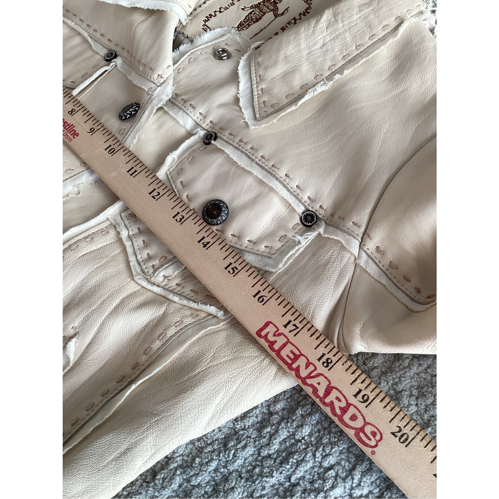 My Tribe Handmade Boho Lambs leather Jacket USA womens size medium