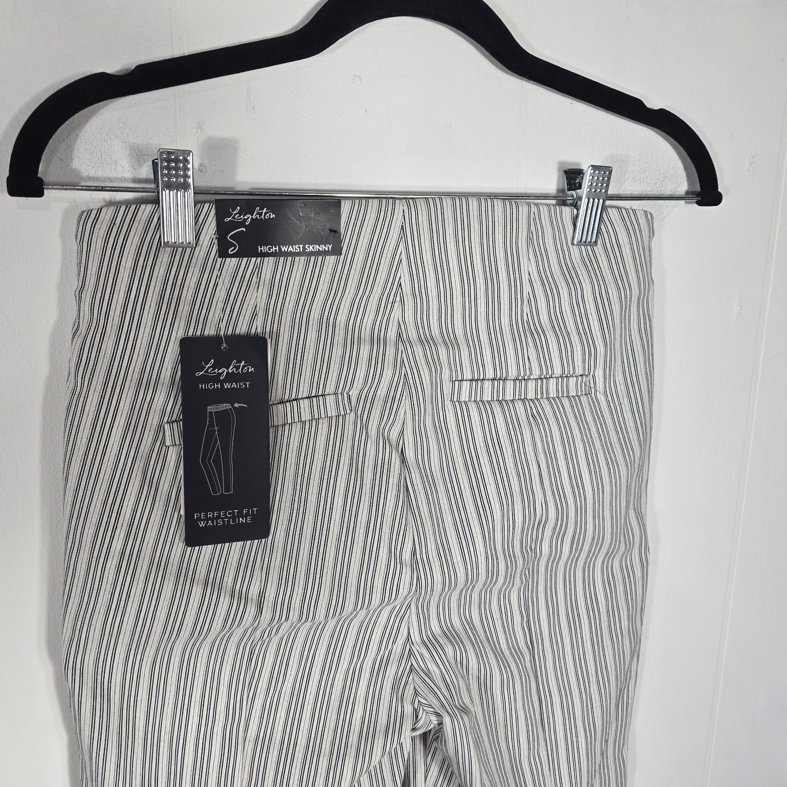 Leighton Wms 2 Multi Color Striped Rayon Nylon Spandex Pants B70
