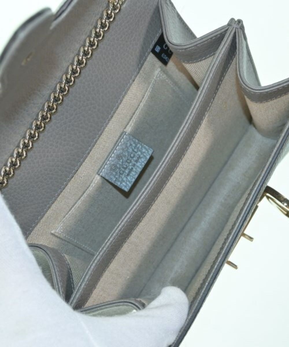 Guccigucci Shoulder Bag Grey – 4500426A0160 Pochette Gray One Size Used
