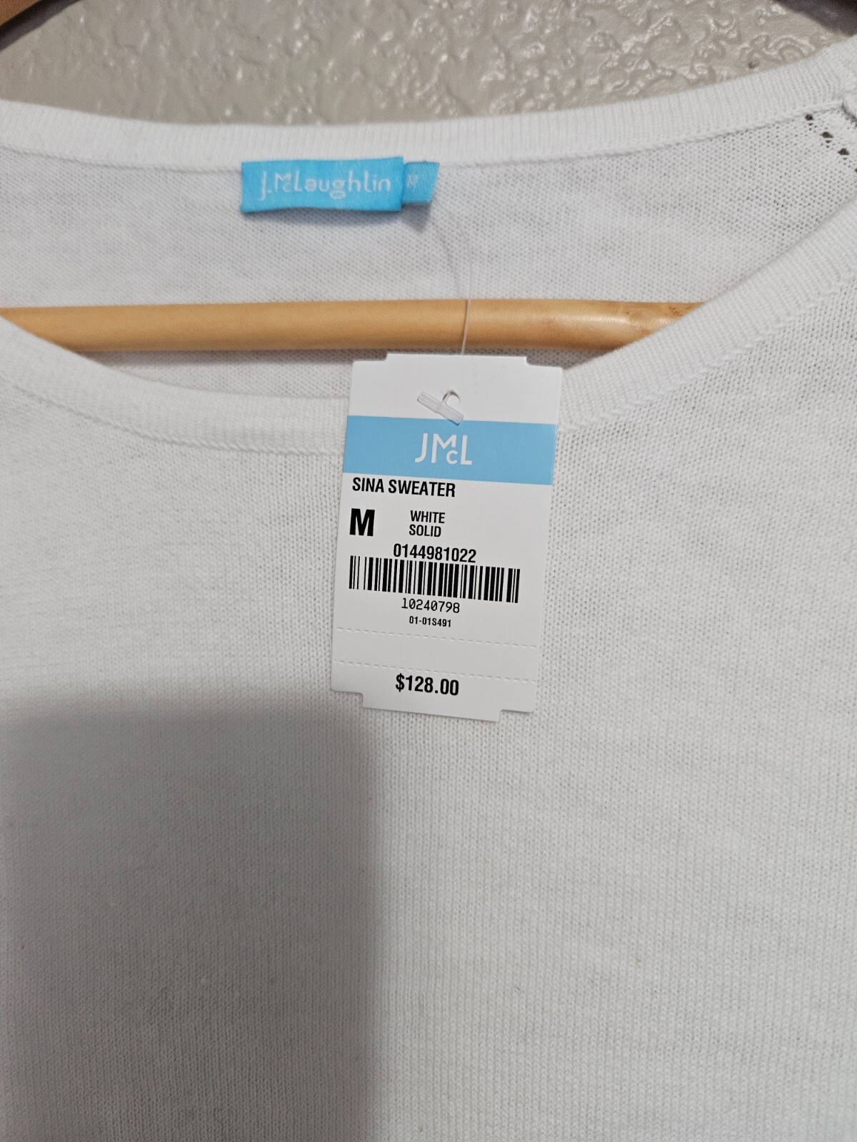 New J.Mclaughlin cotton lightweight sweater. Szm. RT$128.