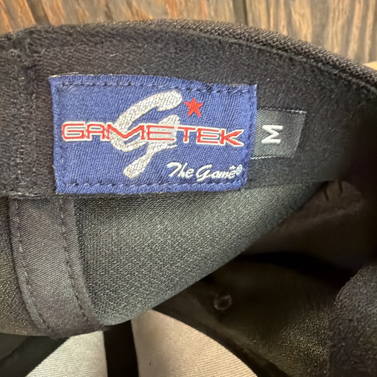 The Game Blank Stretch Fit Hat Cap Baseball Fitted M Medium Black Umpire Flat