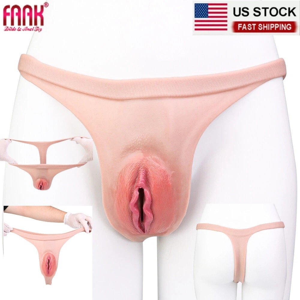 Silicone Pants Fake Vagina Shorts Panty Thicken Hip Shaping Underwear For Male