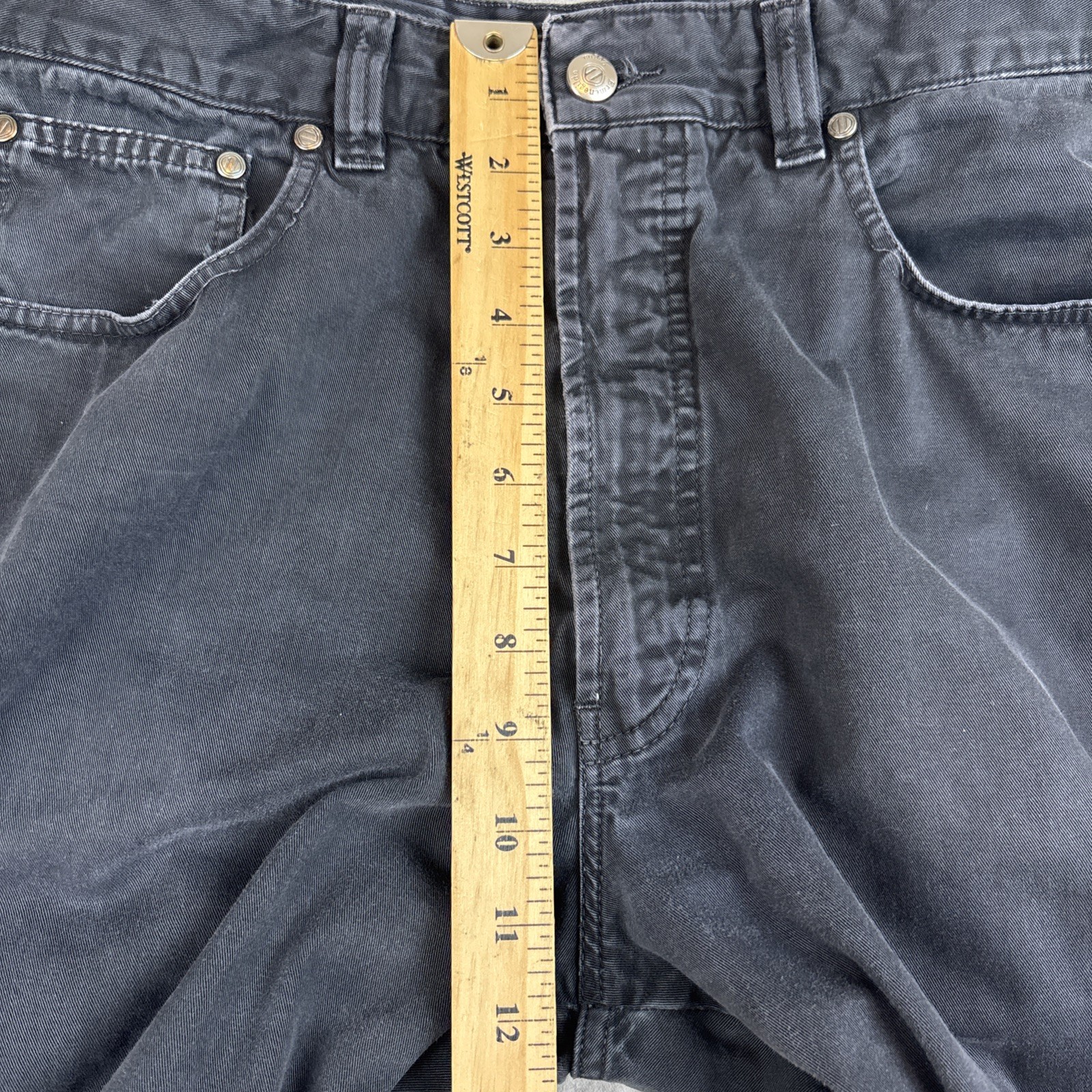 Ermenegildo Zegna Chino Men’s 34 Black Straight Leg Cotton Jeans (33×30 Actual)