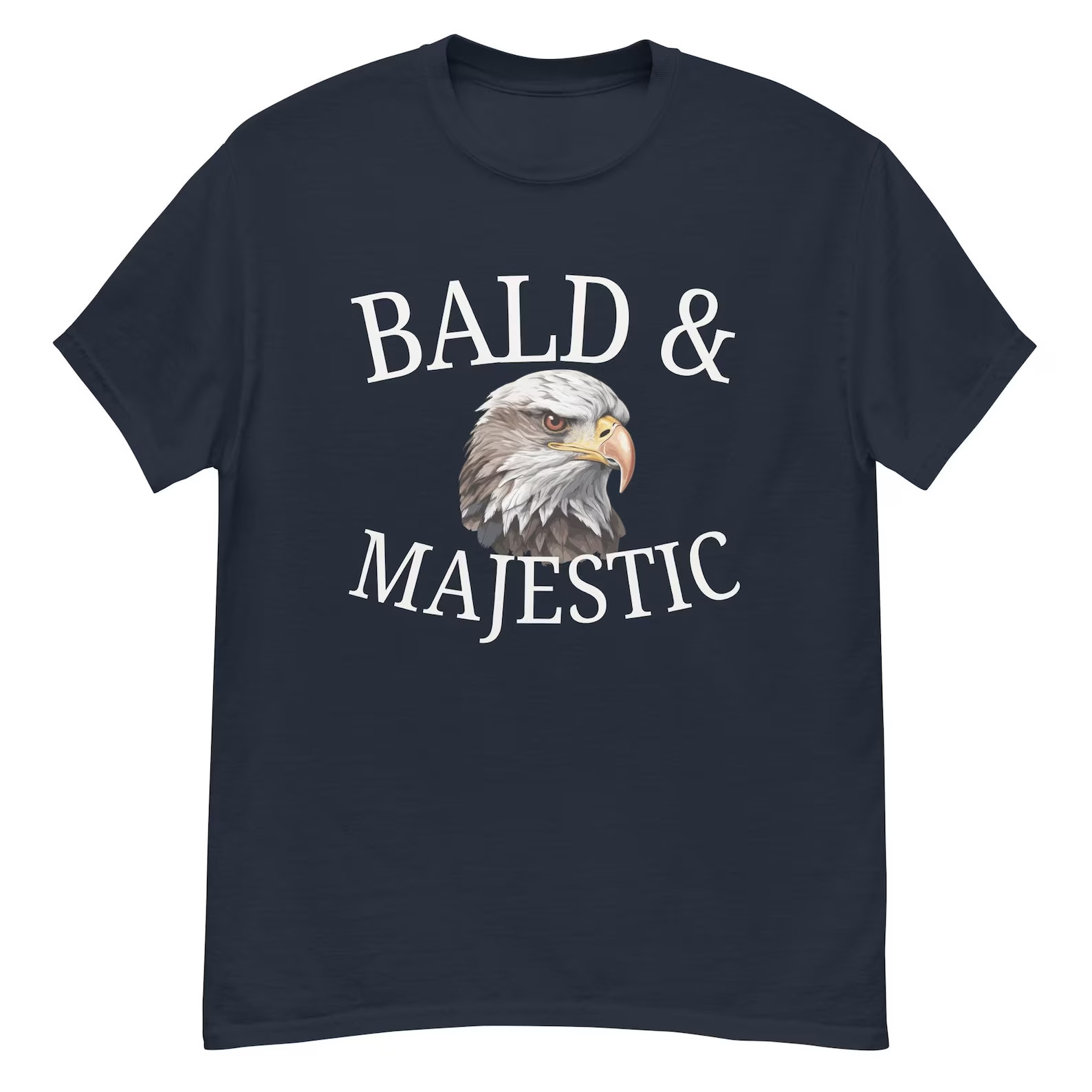 Apparel Funny Bald Eagle T-Shirt, Bald & Majestic Patriotic Gift