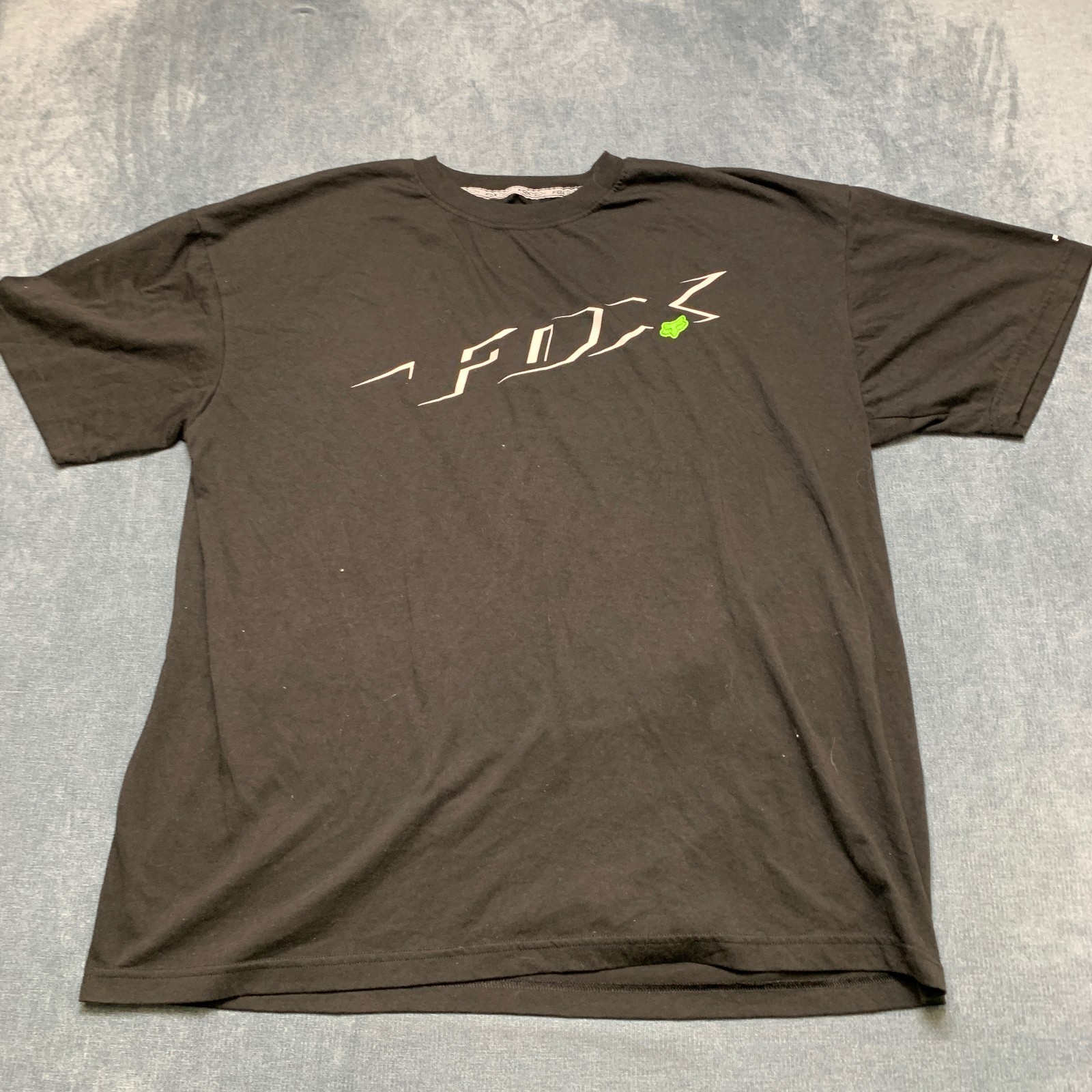 Fox Tech Racing T Shirt Mens 2XL Black Graphic Print Motorsports Casual Summer