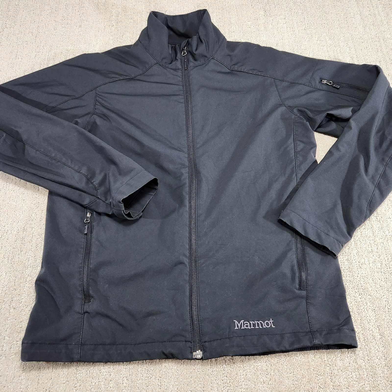 Marmot Approach Jacket Men M Softshell Hiking Full Zip Gorpcore Fleece Lined