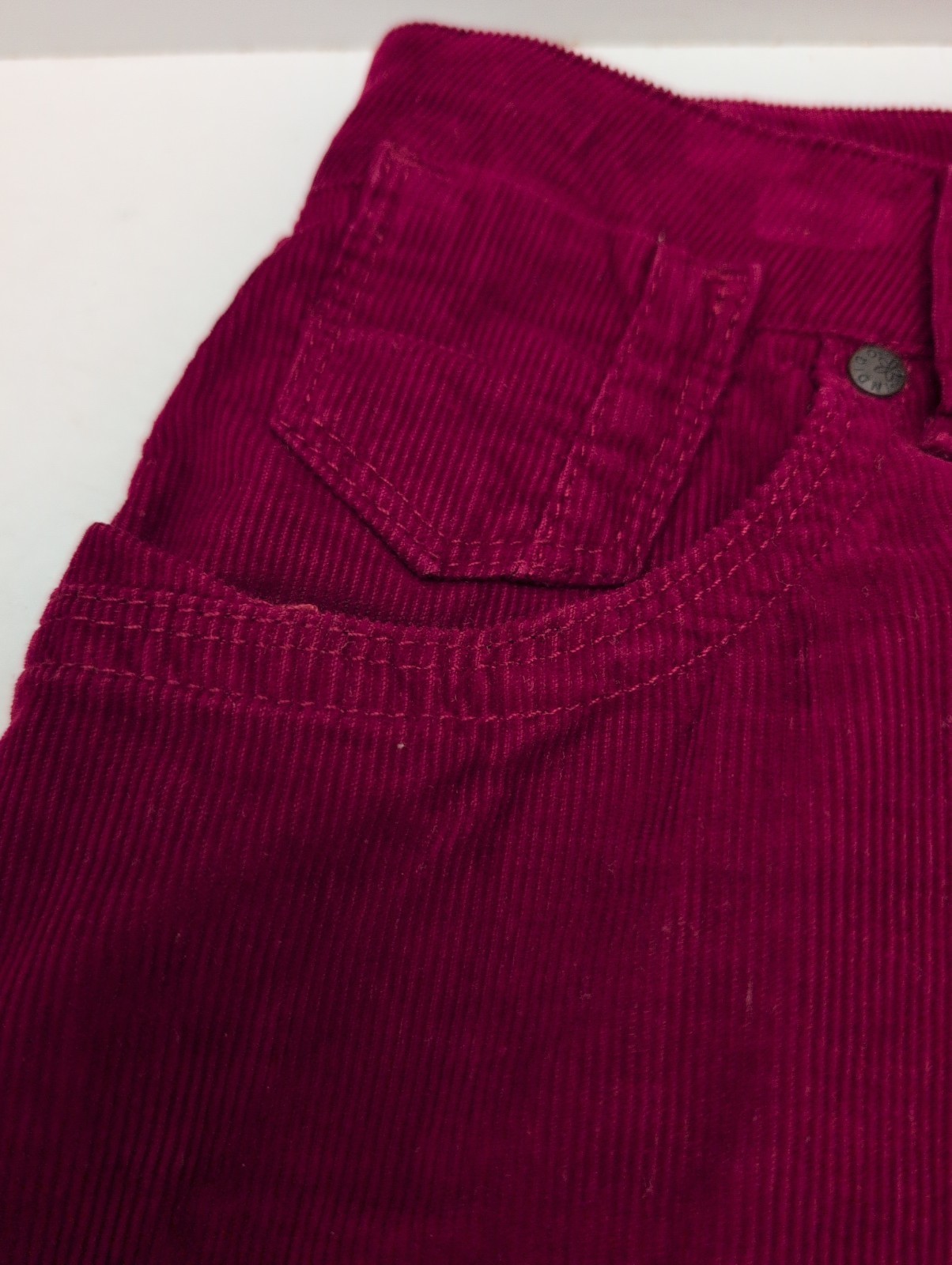 M&S Indigo Collection Corduroy Mini Skirt in Berry Colour Size UK 14 Length 18″.