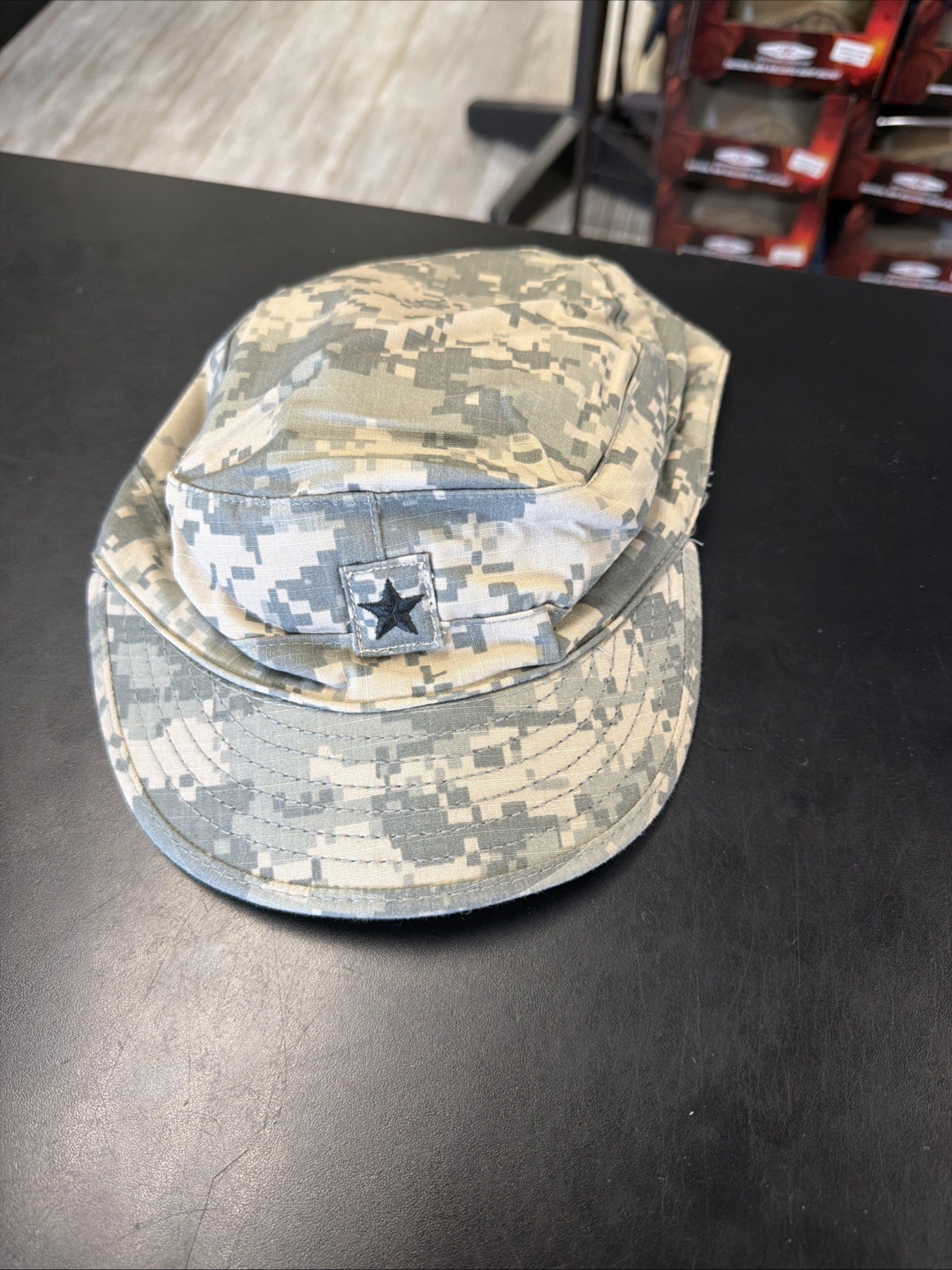 USGI ARMY PATROL CAP DIGITAL ACU UCP COMBAT UNIFORM HAT PC 7 3/8 General 1 Star