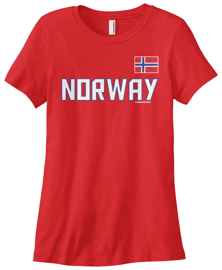 Threadrock Women’s Norway National Team T-shirt Norwegian Pride