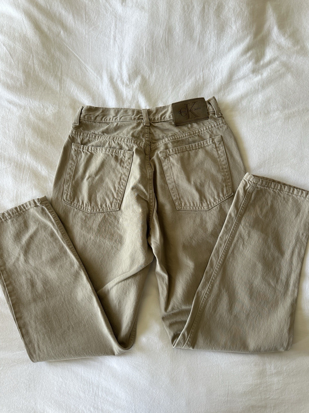 Vintage Calvin Klein Jeans Men’s 32 Tan Made in USA Easy Fit Y2K 90s Denim
