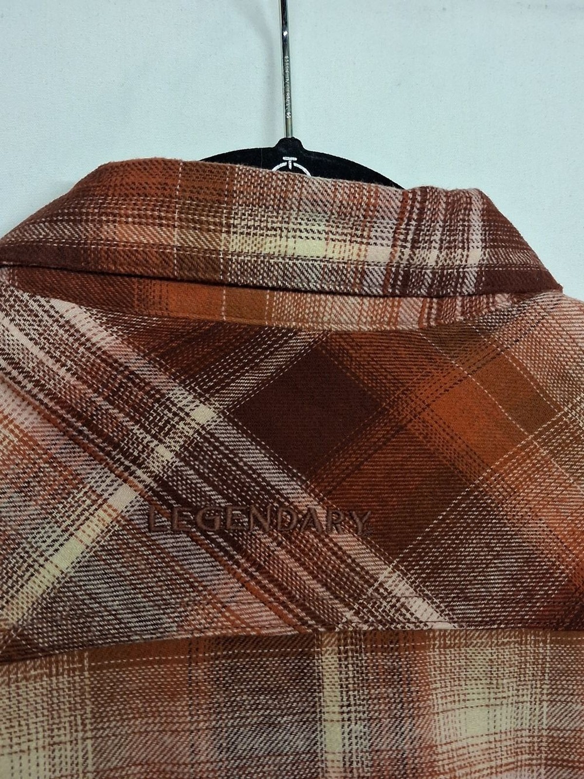 LEGENDARY WHITETAILS Plaid Button Down Shirt Brown Tan Long Sleeve Small