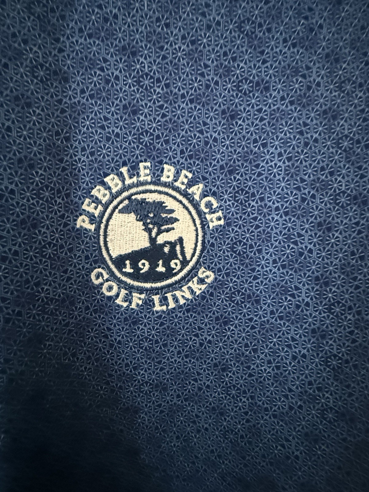 Peter Millar Summer Comfort Polo XXL Blue Pebble Beach Golf Links Performance