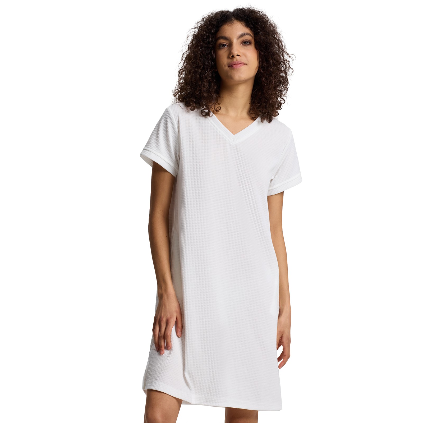SIORO Women Short Sleeve Nightgowns Comfy Sleepshirt Sleepwear Waffle Loungewear