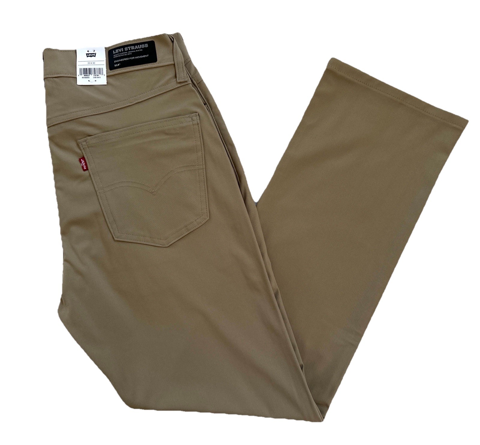 Levi’s Men’s 514 Straight Tech Pants, Beige
