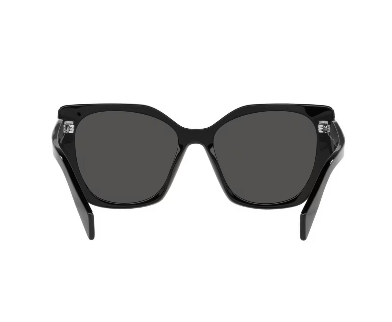 Prada PR19ZS 1AB5S0 Rectangle Sunglasses in Black/Gray Lens 100%