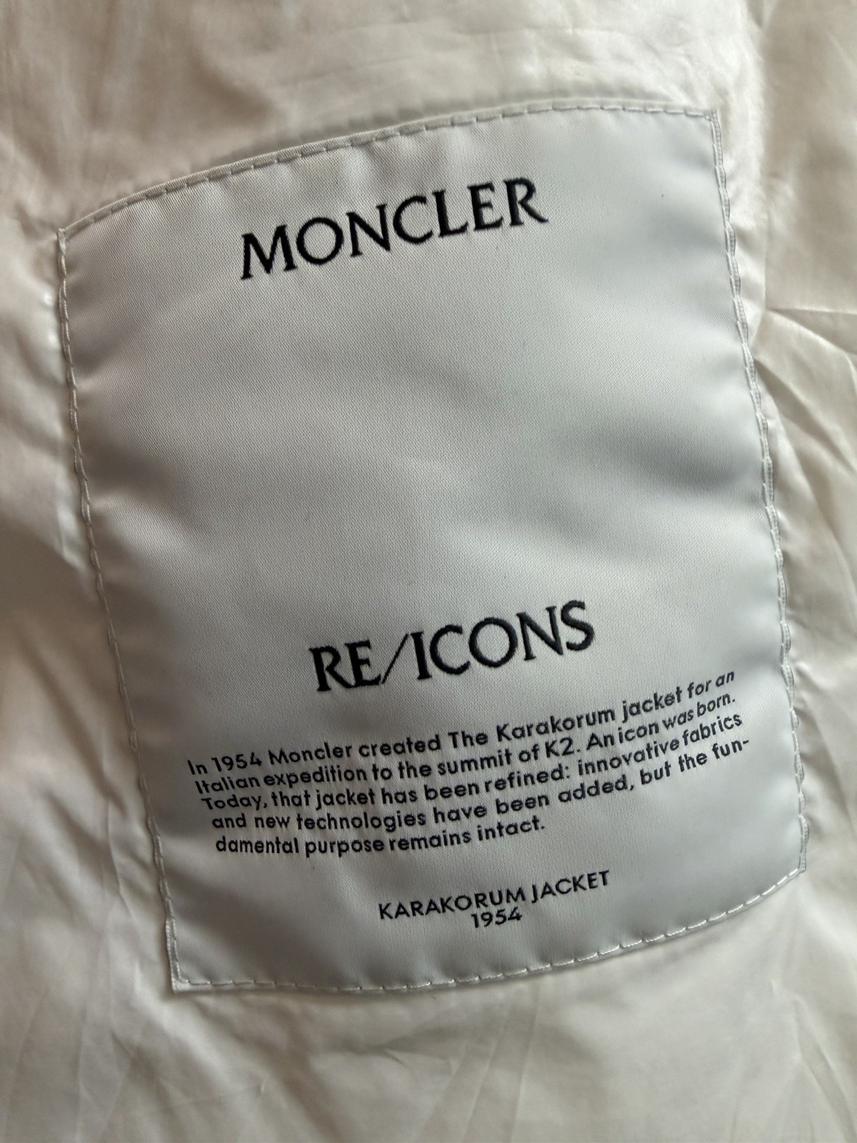 Moncler Karakorum 1954 White Hooded Down Puffer Jacket Snap Front Womens M