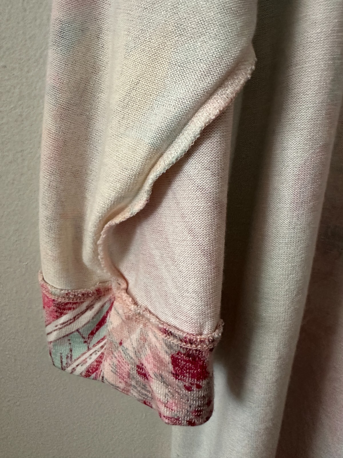 Christopher & Banks PETITE, Floral pattern long sleeve blouse, size P/XL