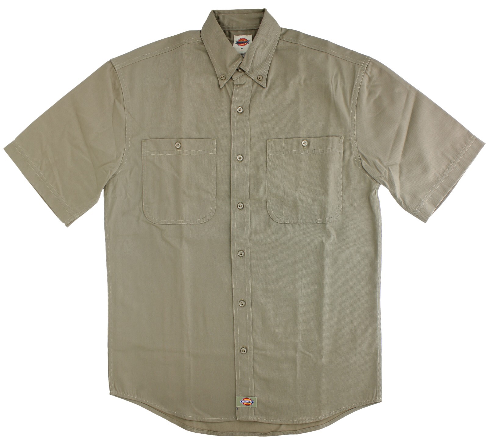 Dickies Men’s Work Shirt, Short Sleeve Button-Down Collar, Two Front Pockets