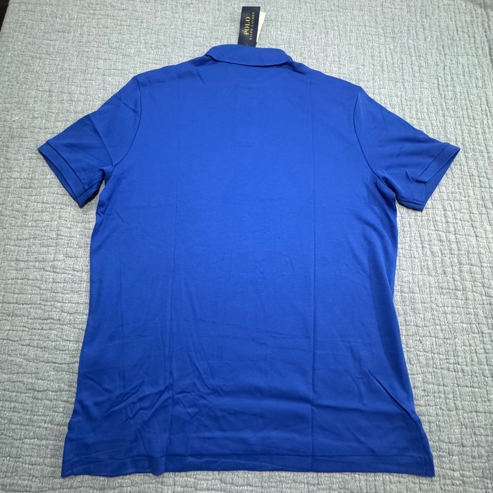 NWT Polo Ralph Lauren Golf Polo Soft Cotton Shirt Men’s Medium Blue W/ Red Pony