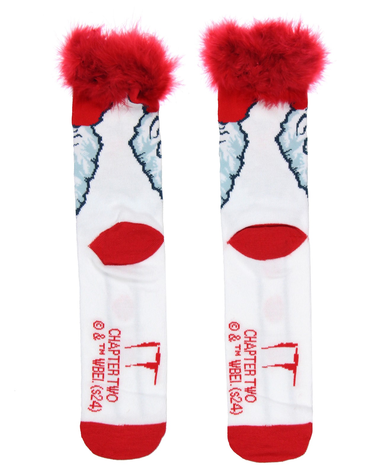 IT Horror Movie Pennywise 3D Fuzzy Hair Men’s Crew Socks Shoe Size 6-12