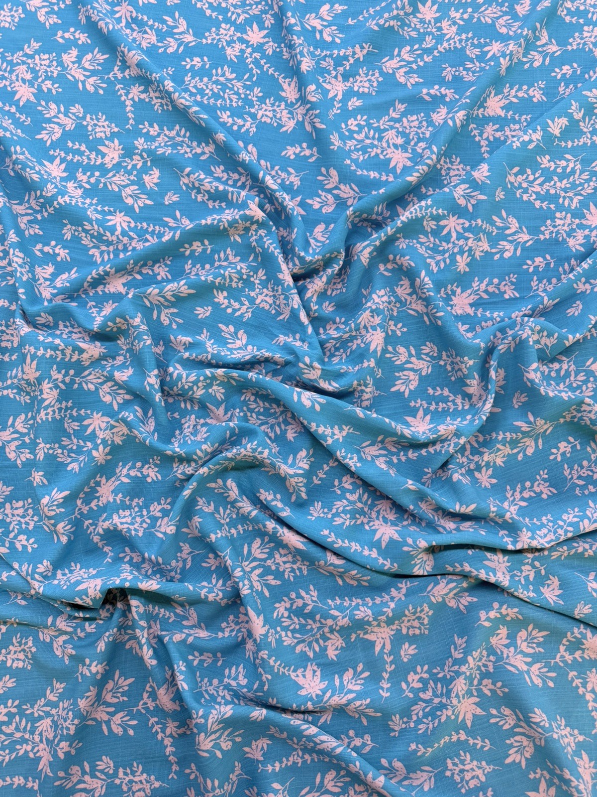 Rayon Slub Print Fabric By The Yard