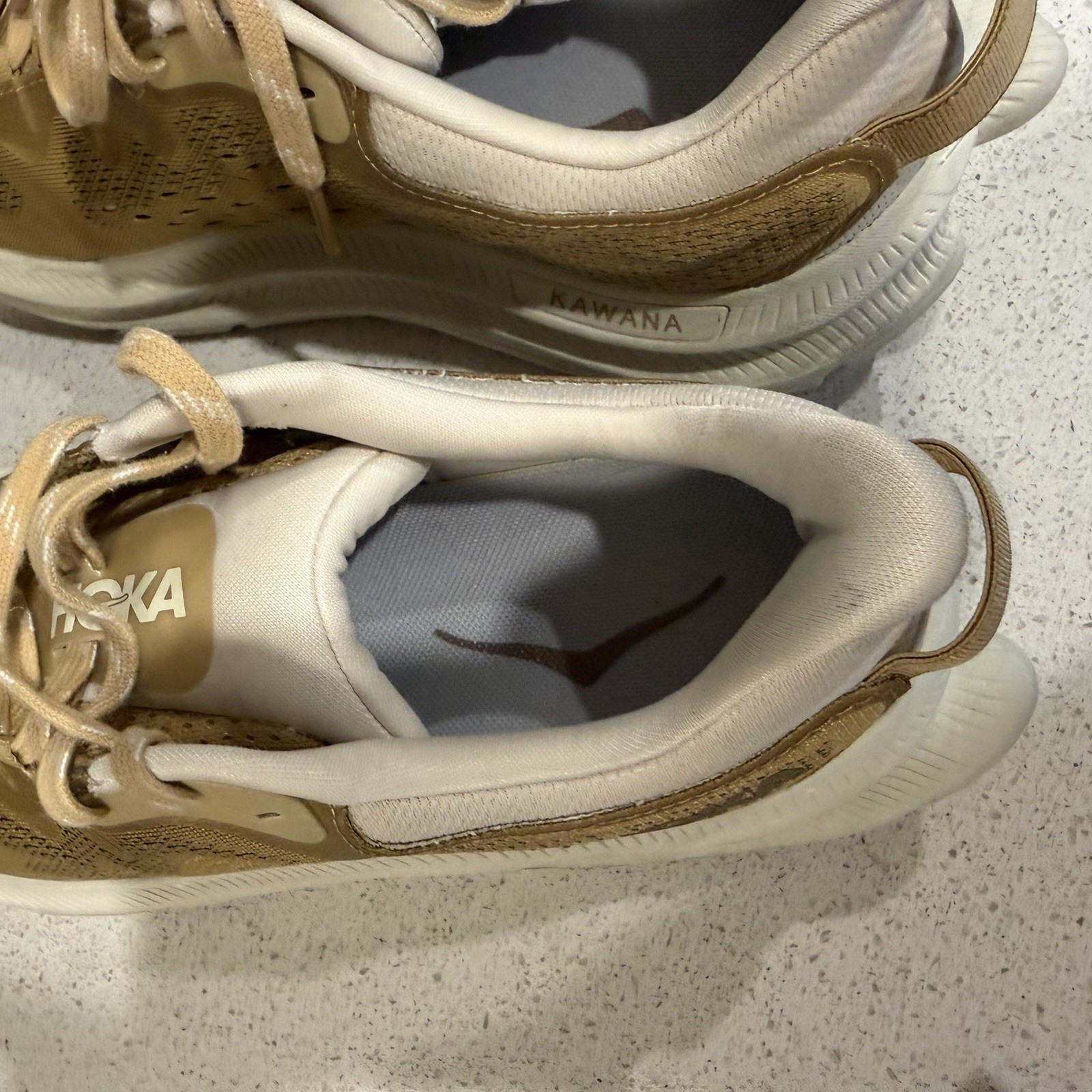 Hoka Kawana 2 Shoes Mens 9D Wheat Oat Milk Athletic running Sneakers